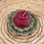 Burgundy Beeswax Rose Candle